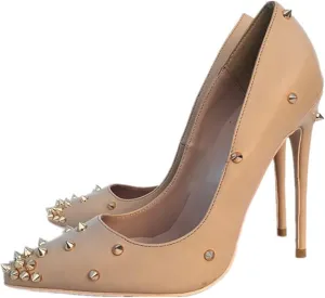 Minishion Women Sexy Heels Pumps Studded Rivet Party Wedding Shoes