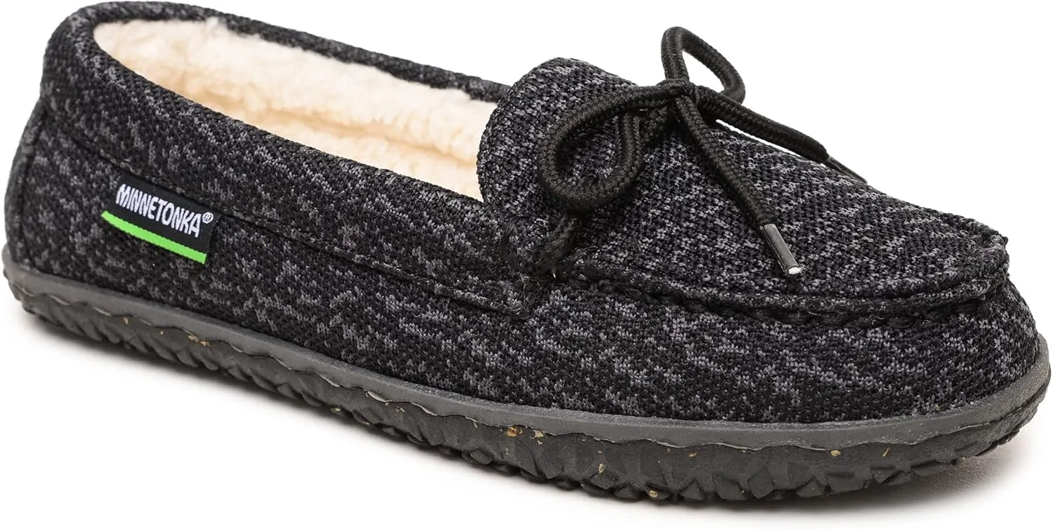 Minnetonka Women’s Eco Oak - Mesh Slip-On Shoes Crafted with 50% Recycled Berber Lining, 100% Repurposed Plastic Fabric and Laces, Removable Contoured Footbed, and MinnTREAD Rubber with 5% Rice Husk