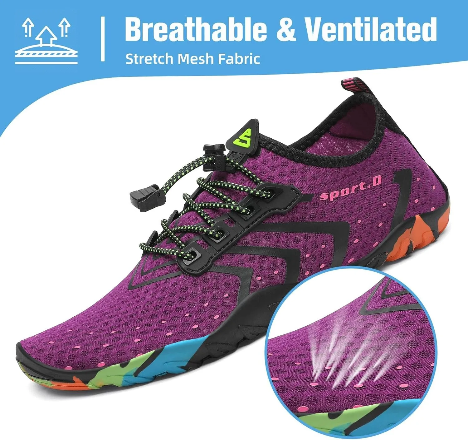 Mishansha Water Shoes for Women Men Barefoot Beach Shoe Quick Dry Aqua Swim Socks for Surfing Yoga Size 4.5-15 Women/3-13.5 Men