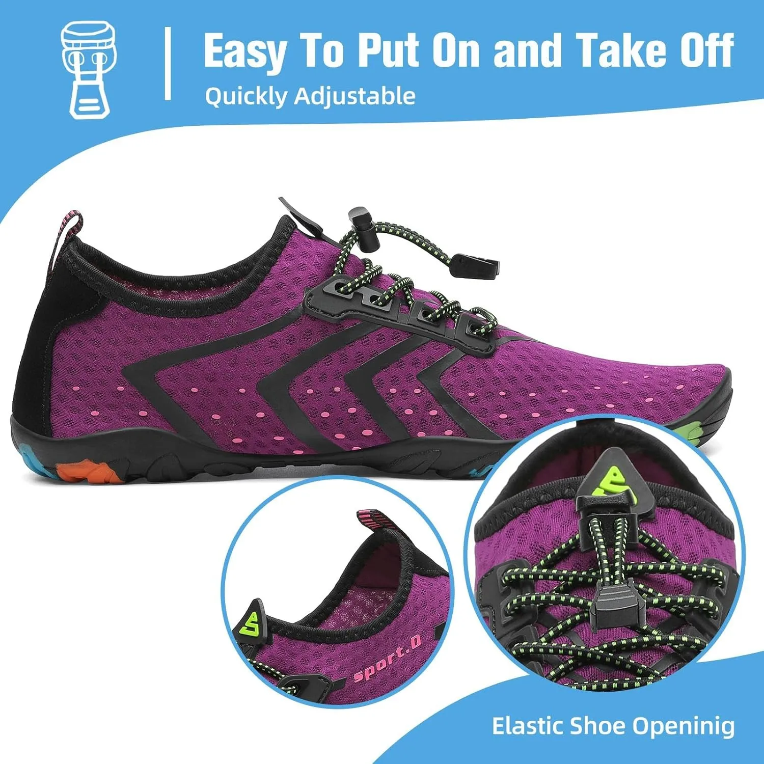 Mishansha Water Shoes for Women Men Barefoot Beach Shoe Quick Dry Aqua Swim Socks for Surfing Yoga Size 4.5-15 Women/3-13.5 Men