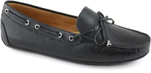 MJNY Womens Casual Comfortable Genuine Leather Lightweight Driving Moccasins Classic Fashion Tiebow Slip On Ladies Driving Loafer Flat Shoes