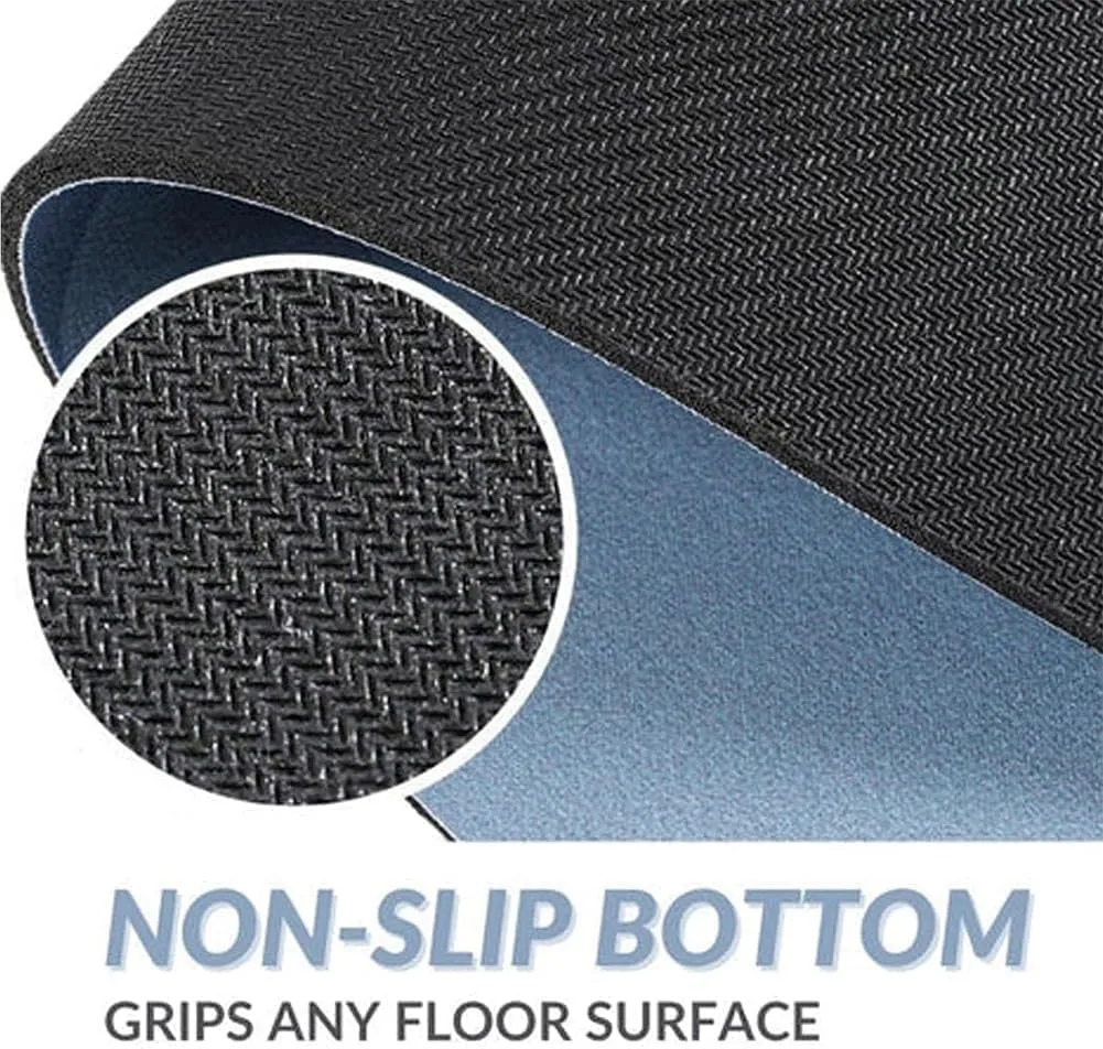 Modrindz Bathroom Mat - Quick Dry, Non Skid, Waterproof Comfort Standing Rug - Blue, 16 x 24 in