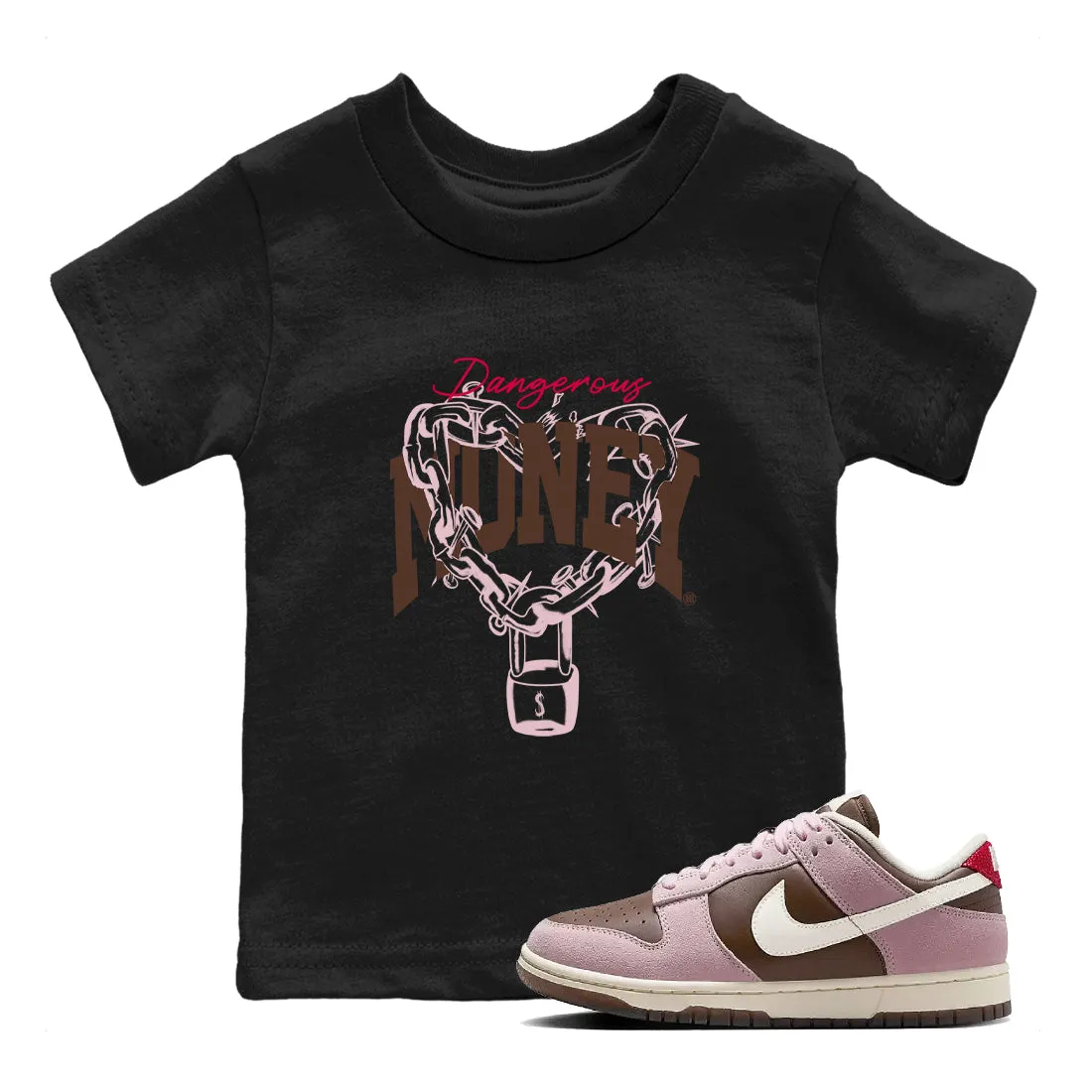 Money Kids Pink Sneaker Performance-driven And Foam Dangerous Christmas clearance Dunk SNRT - Wow Tees Cacao