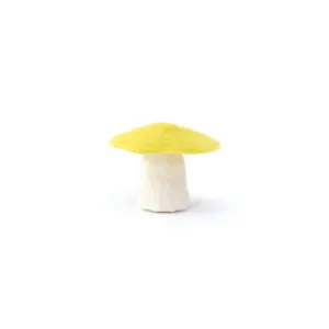 Muskhane 100% Felt Mushroom Flat Small Sulfur Flower