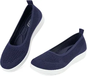 MUSSHOE Walking Shoes Women Breathe Mesh Slip On Sneakers Women Comfortable Lightweight