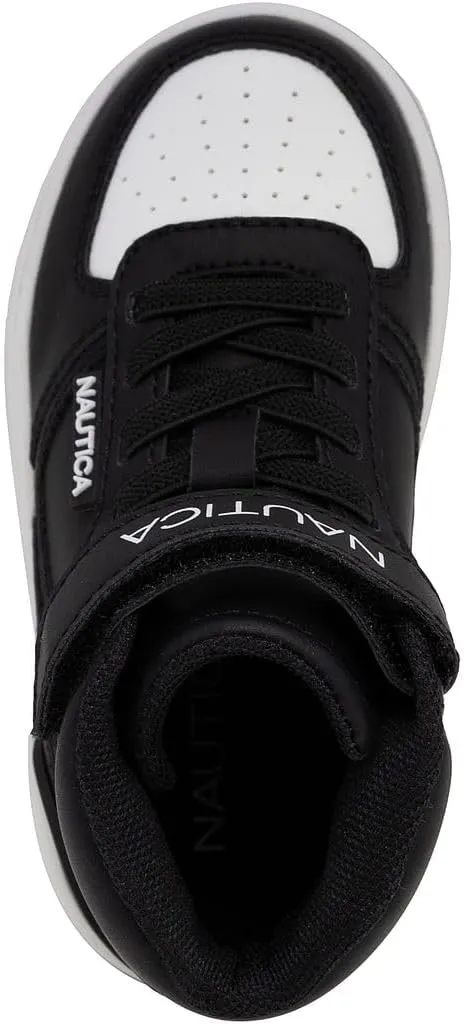 Nautica Kids High Top Basketball Sneakers – Toddler/Little Kid Fashion Boots, Comfortable Athletic Walking Shoes for Boys and Girls