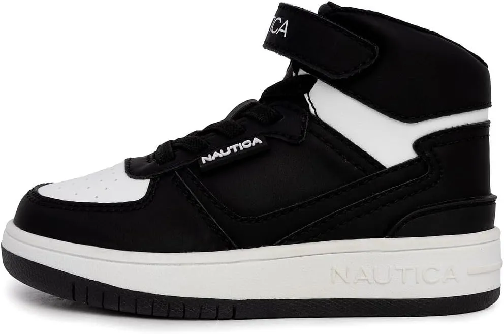 Nautica Kids High Top Basketball Sneakers – Toddler/Little Kid Fashion Boots, Comfortable Athletic Walking Shoes for Boys and Girls