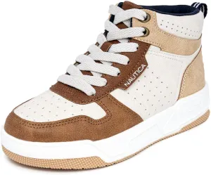 Nautica Kids Sneaker: Lace-Up Fashion Shoe with Boot-Like High Top Design for Boys and Girls (Big Kid/Little Kid Sizes) - Horizon