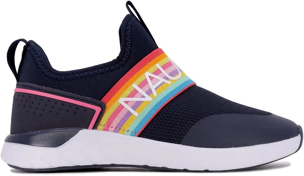 Nautica Youth Girls Slip-On Athletic Sneakers - Stylish Running and Tennis Shoes for Little and Big Kids