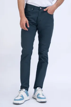 Navy Slim Fit 5 Pocket Pants