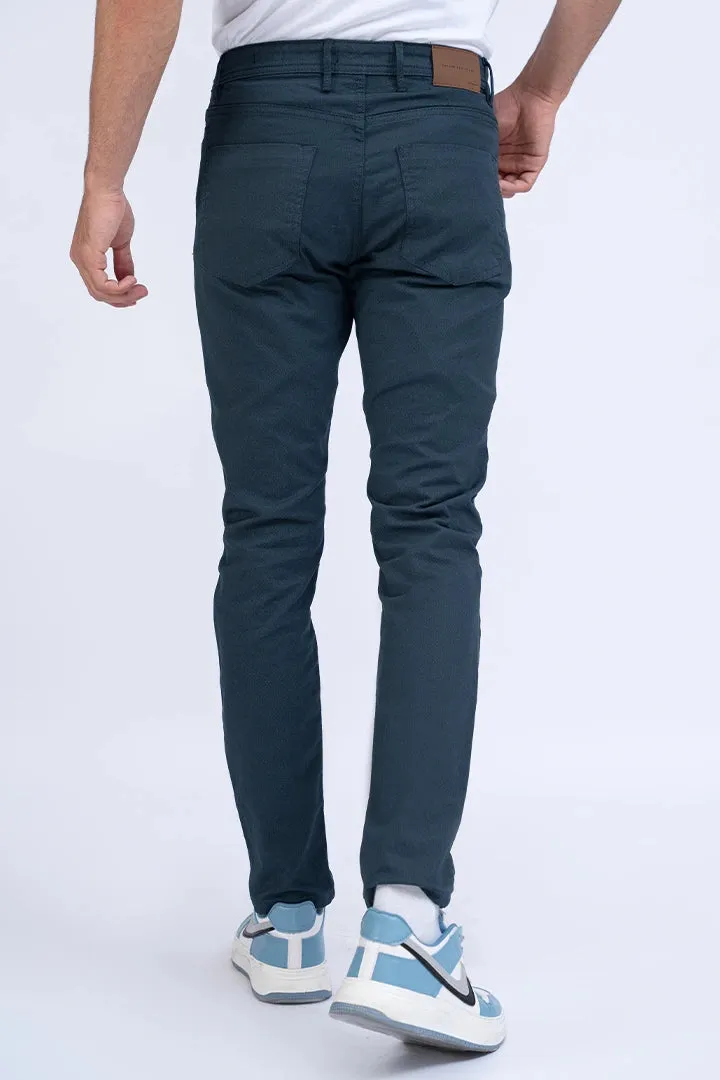 Navy Slim Fit 5 Pocket Pants