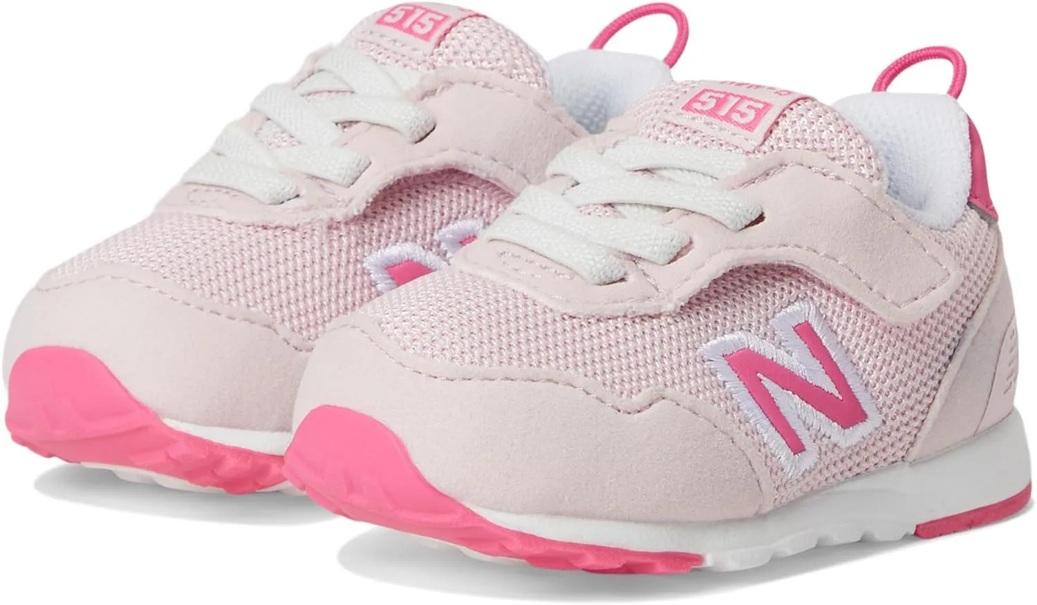 New Balance Kids 515 V1 New-b Hook and Loop Sneaker, Rose Sugar/Dragon Berry, 7 X-Wide US Unisex Toddler