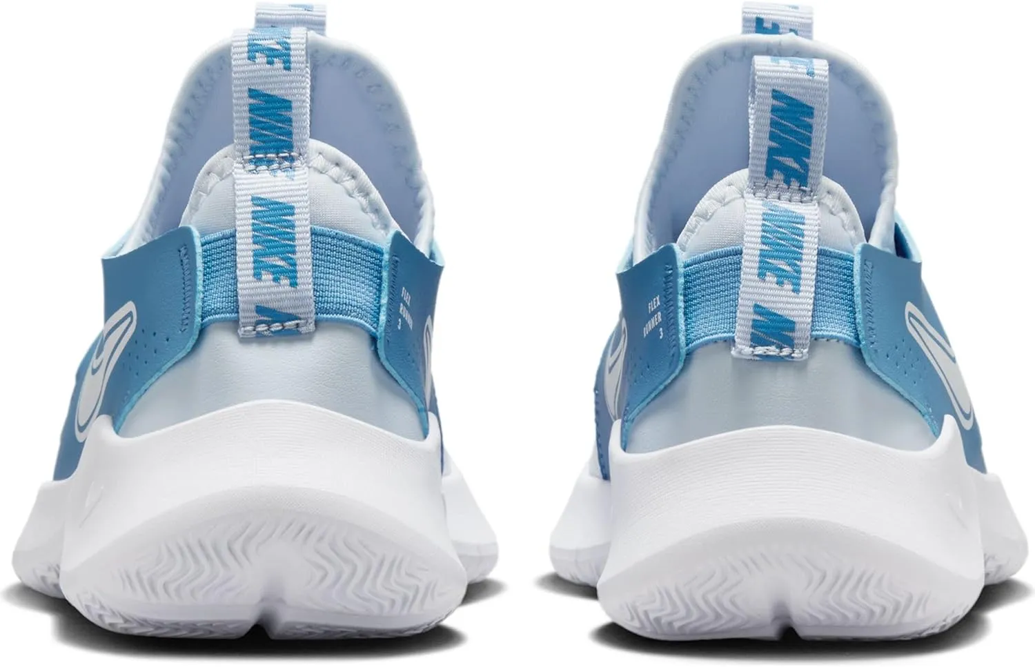 Nike Flex Runner 3 Big Kids' Road Running Shoes (FN1294-402, Blue Tint/Blue Beyond/White)