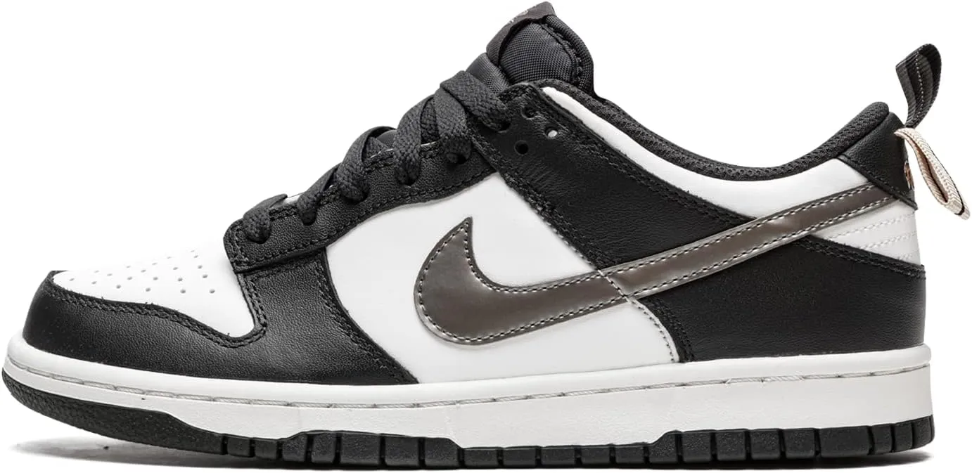 Nike Youth Dunk Low DH9764 001 Black White Metallic - Size
