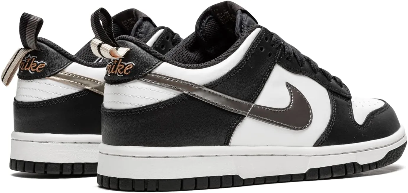 Nike Youth Dunk Low DH9764 001 Black White Metallic - Size