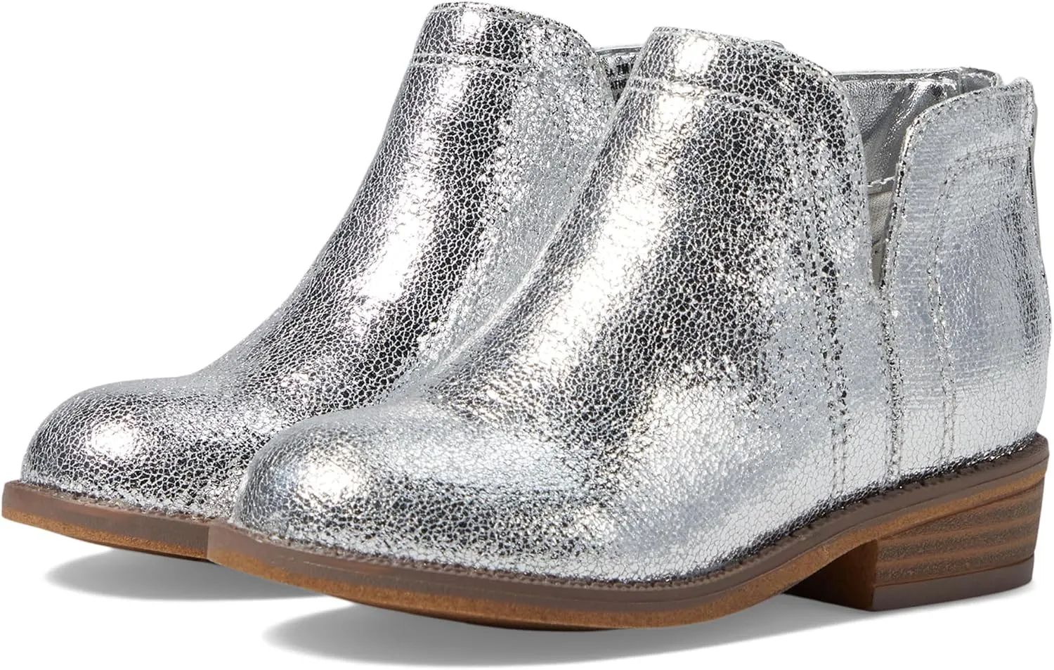 NINA Girl's Olympia (Toddler/Little Kid/Big Kid) Silver Crackle 5 Big Kid M