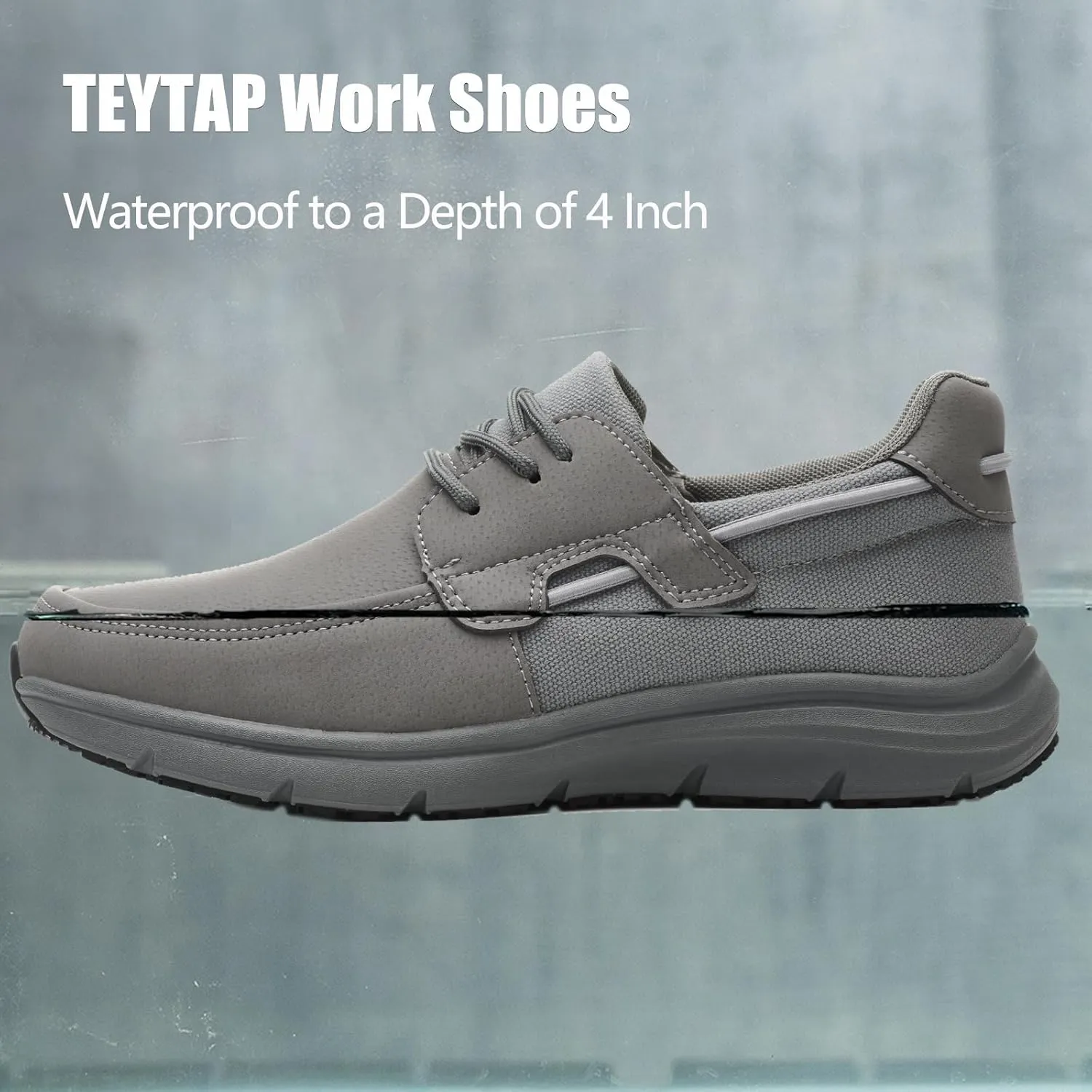 Non Slip Work Shoes for Men Women Waterproof Kitchen Chef Slip Resistant Shoes Casual Lightweight Slip on Walking Sneakers