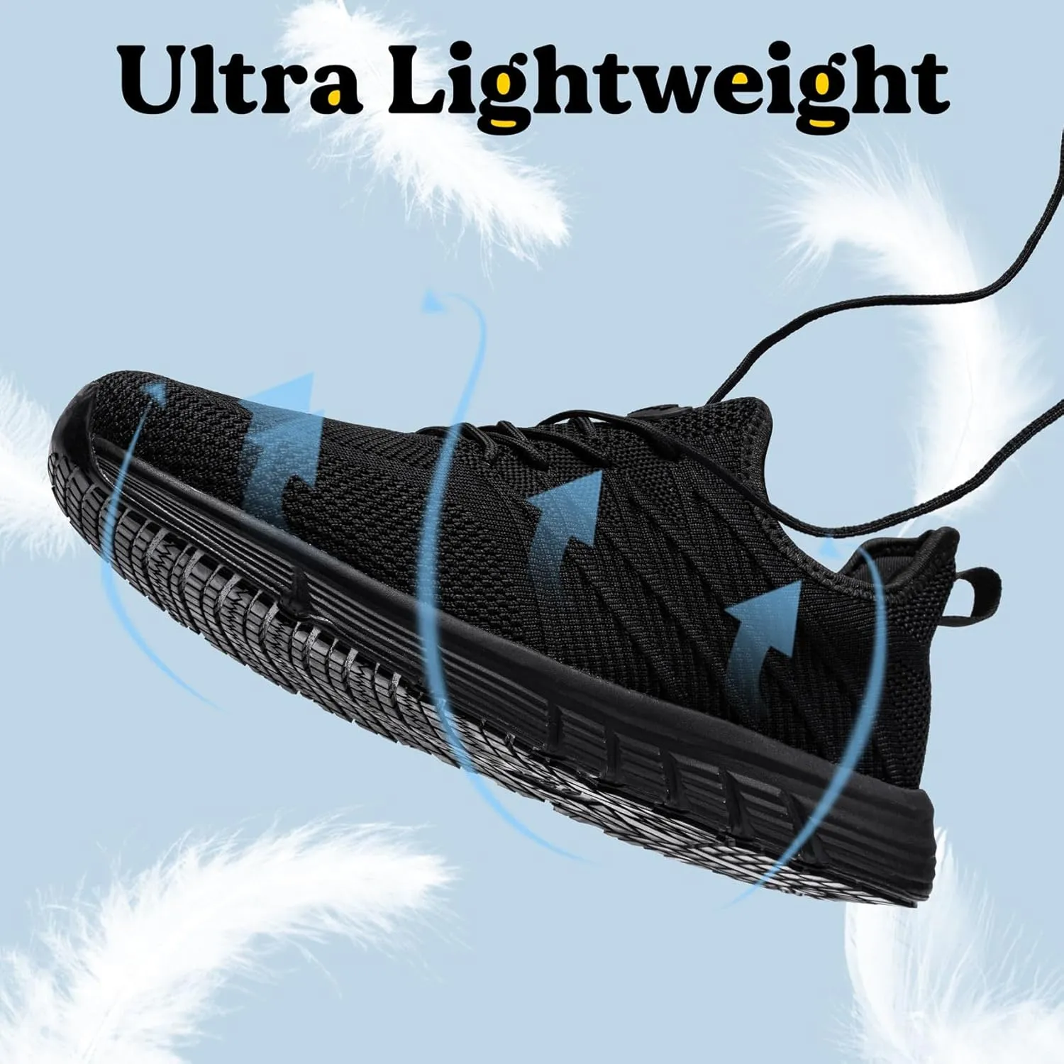 Non Slip Work Shoes for Women Slip On Sneakers Water Resistant Shoe Slip Resistant Food Service Zapatos Antideslizantes para Mujer, Black US 5-11