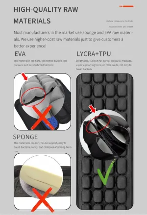 None/Brand Shoulder Strap Pad Detachable with 4 Rows Air Cushion, Ventilated, Quick-Dry (Black) (2pcs)
