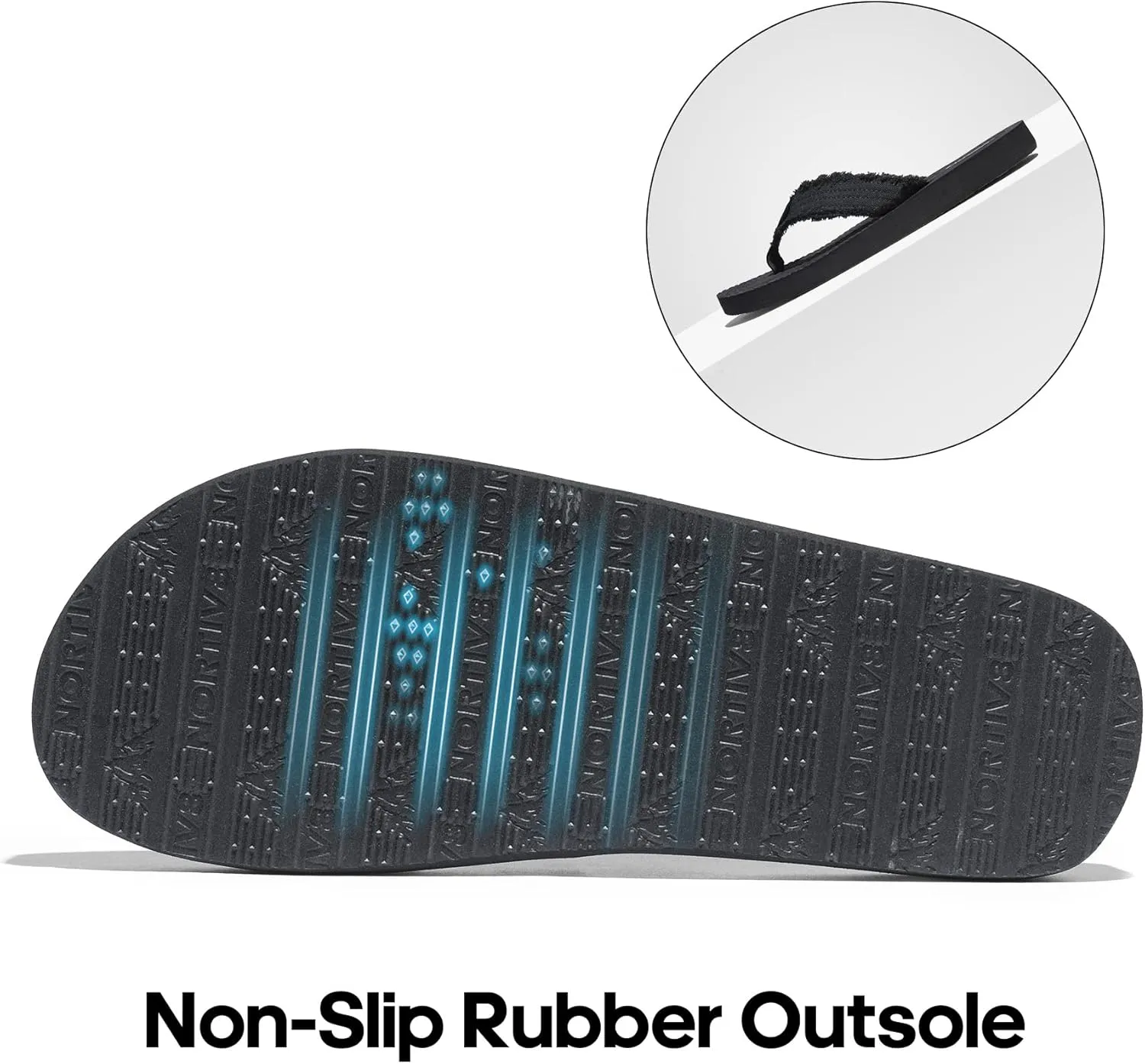 NORTIV 8 Men's Thong Flip Flops Sandals Comfortable Light Weight Beach Sandal