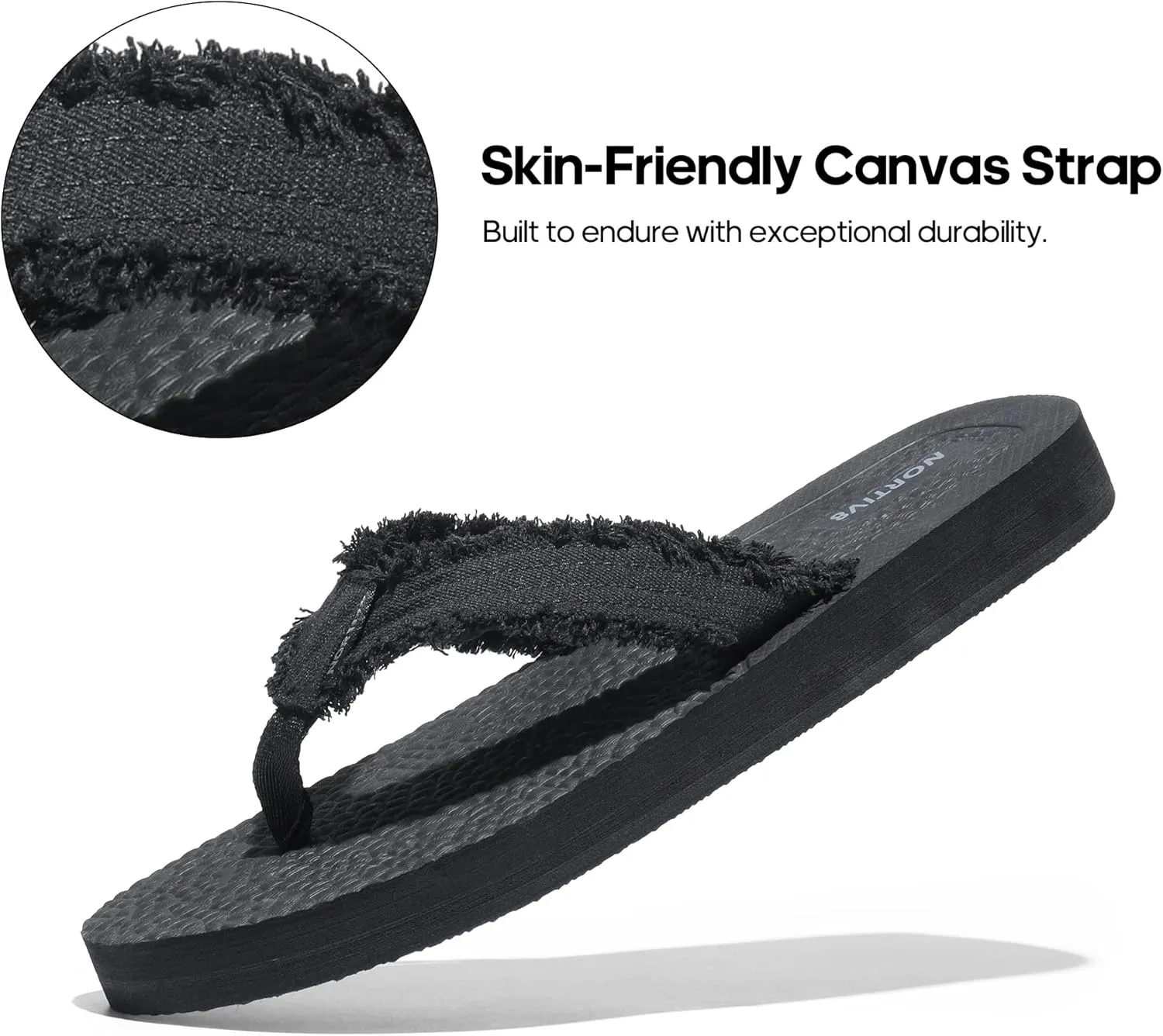 NORTIV 8 Men's Thong Flip Flops Sandals Comfortable Light Weight Beach Sandal