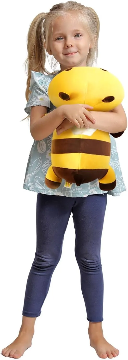 Onsoyours Cute Bee Plushies, Soft Stuffed Animal Honey Bee Plush Toy Pillow for Kids (Yellow, 19")