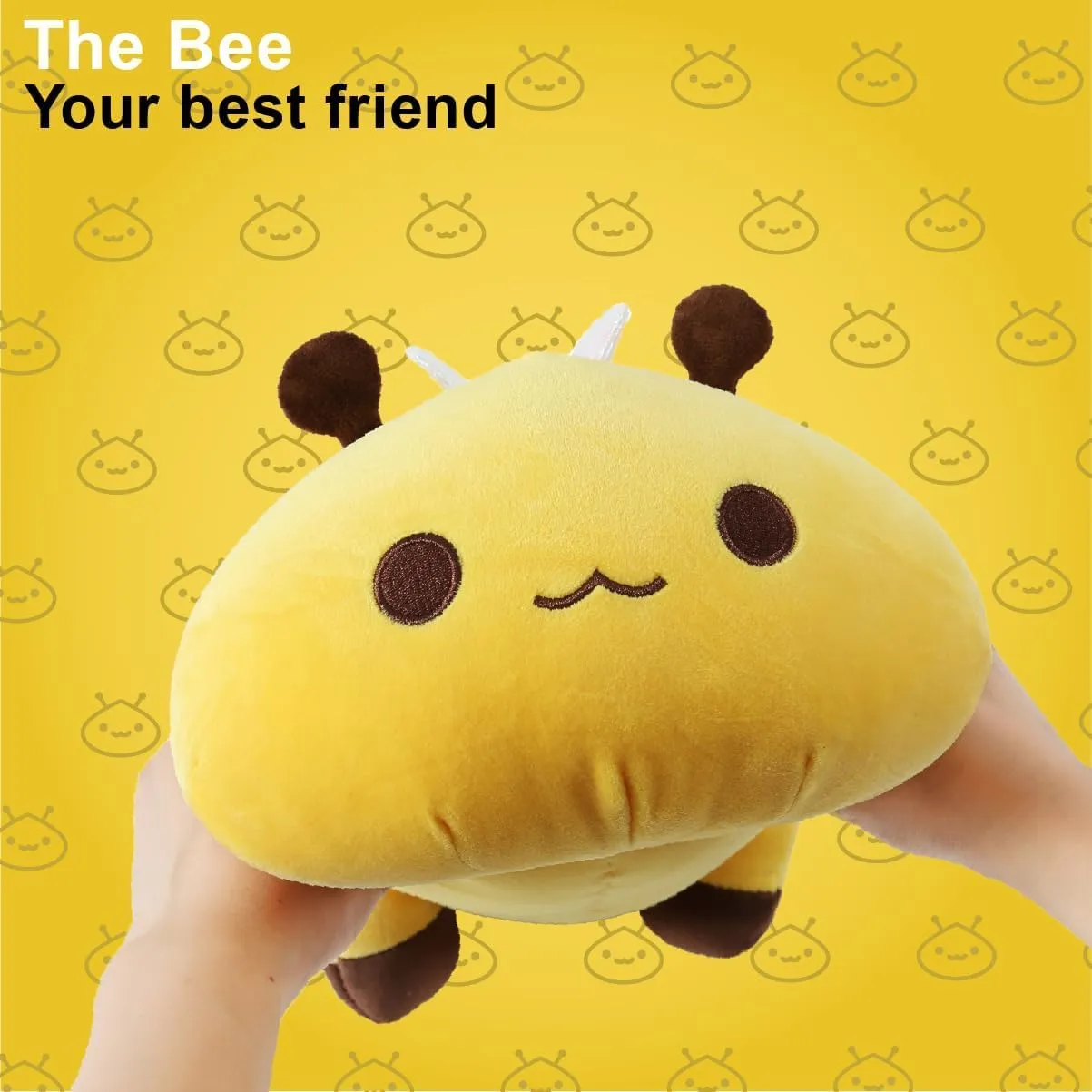 Onsoyours Cute Bee Plushies, Soft Stuffed Animal Honey Bee Plush Toy Pillow for Kids (Yellow, 19")