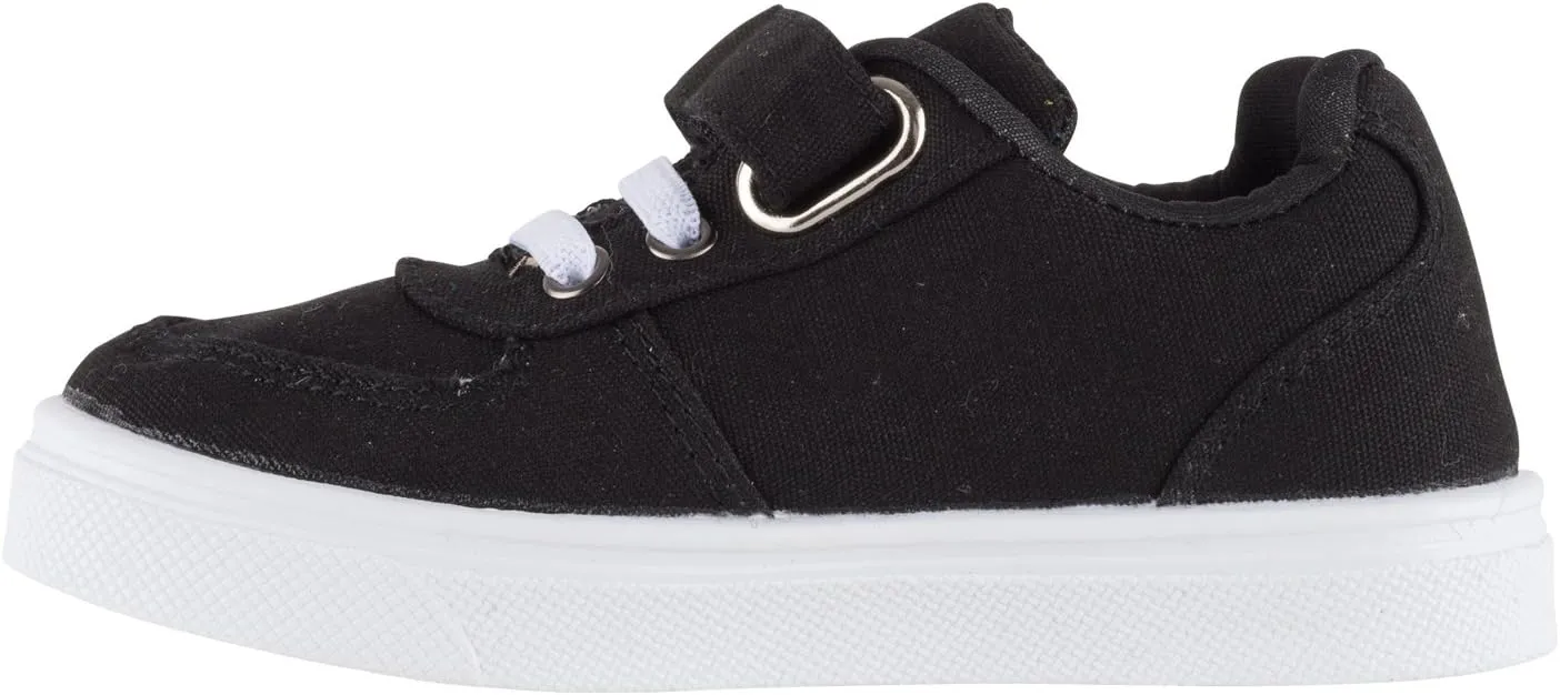 Oomphies Boys Ethan Black Hook and Loop Strapped Sneaker