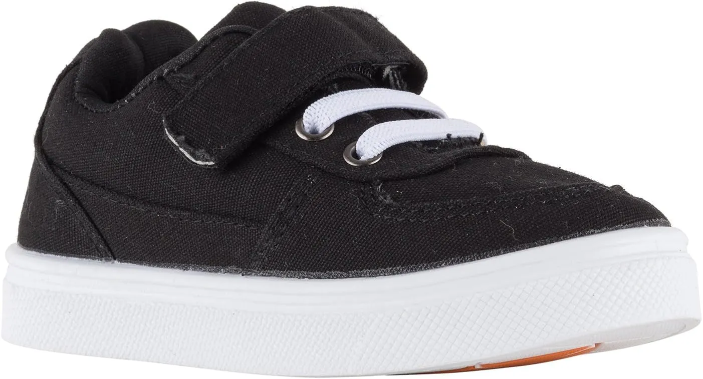 Oomphies Boys Ethan Black Hook and Loop Strapped Sneaker