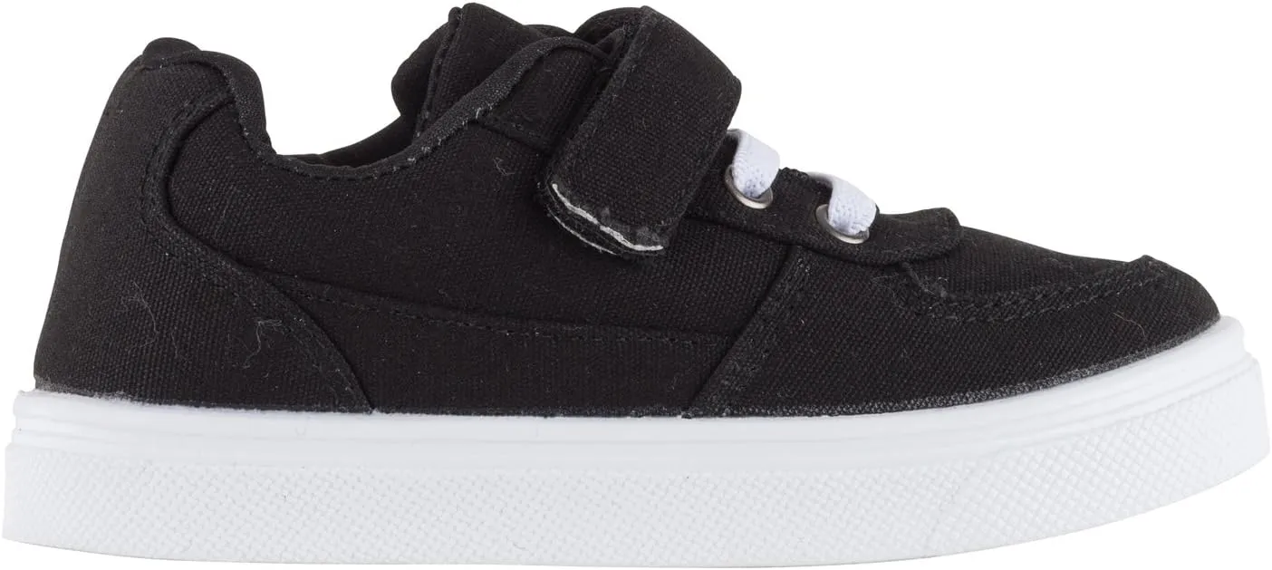 Oomphies Boys Ethan Black Hook and Loop Strapped Sneaker