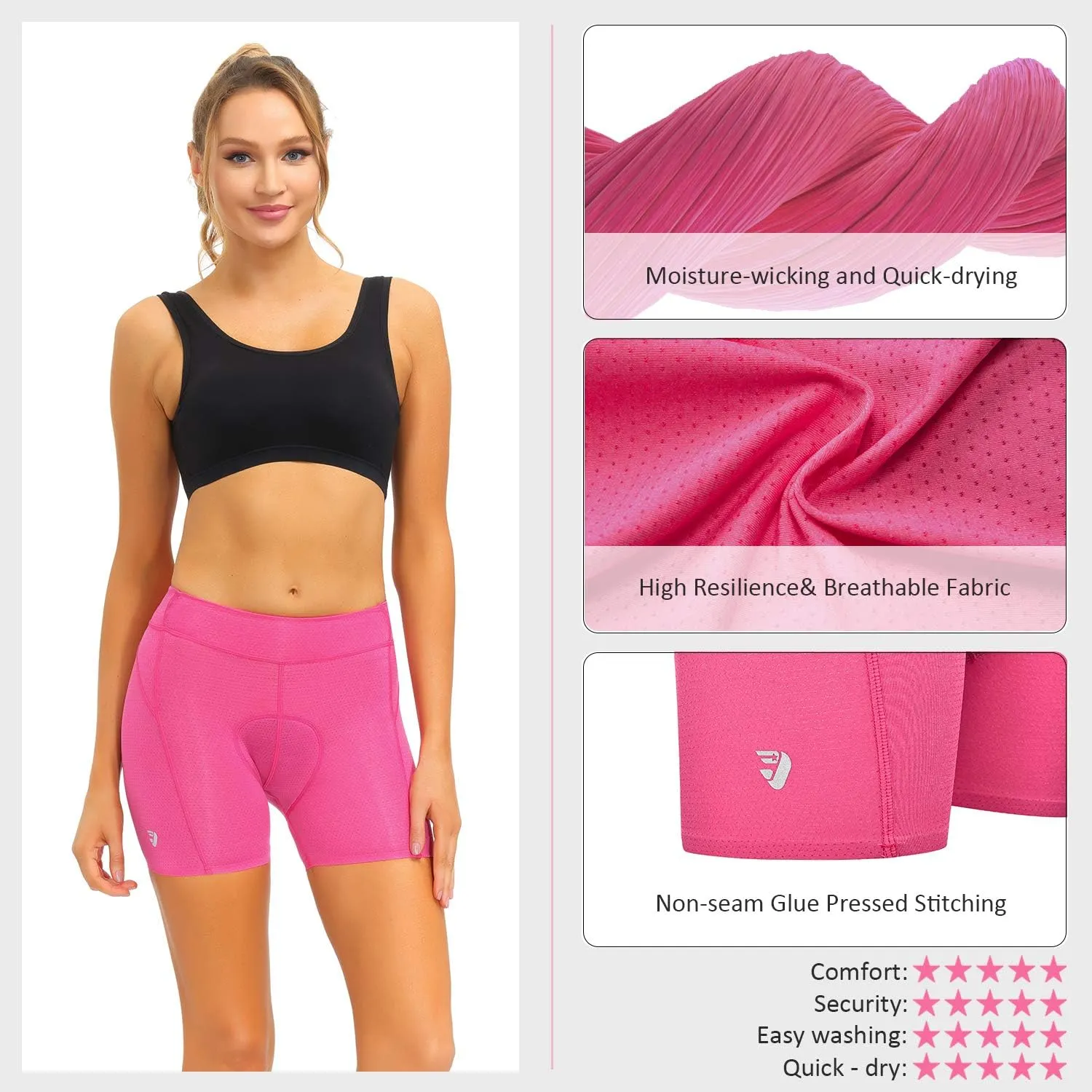 Padded Bike Shorts Women Cycling Underwear Bicycle Biking Biker Short with 4D Padding Super Lightweight Breathable