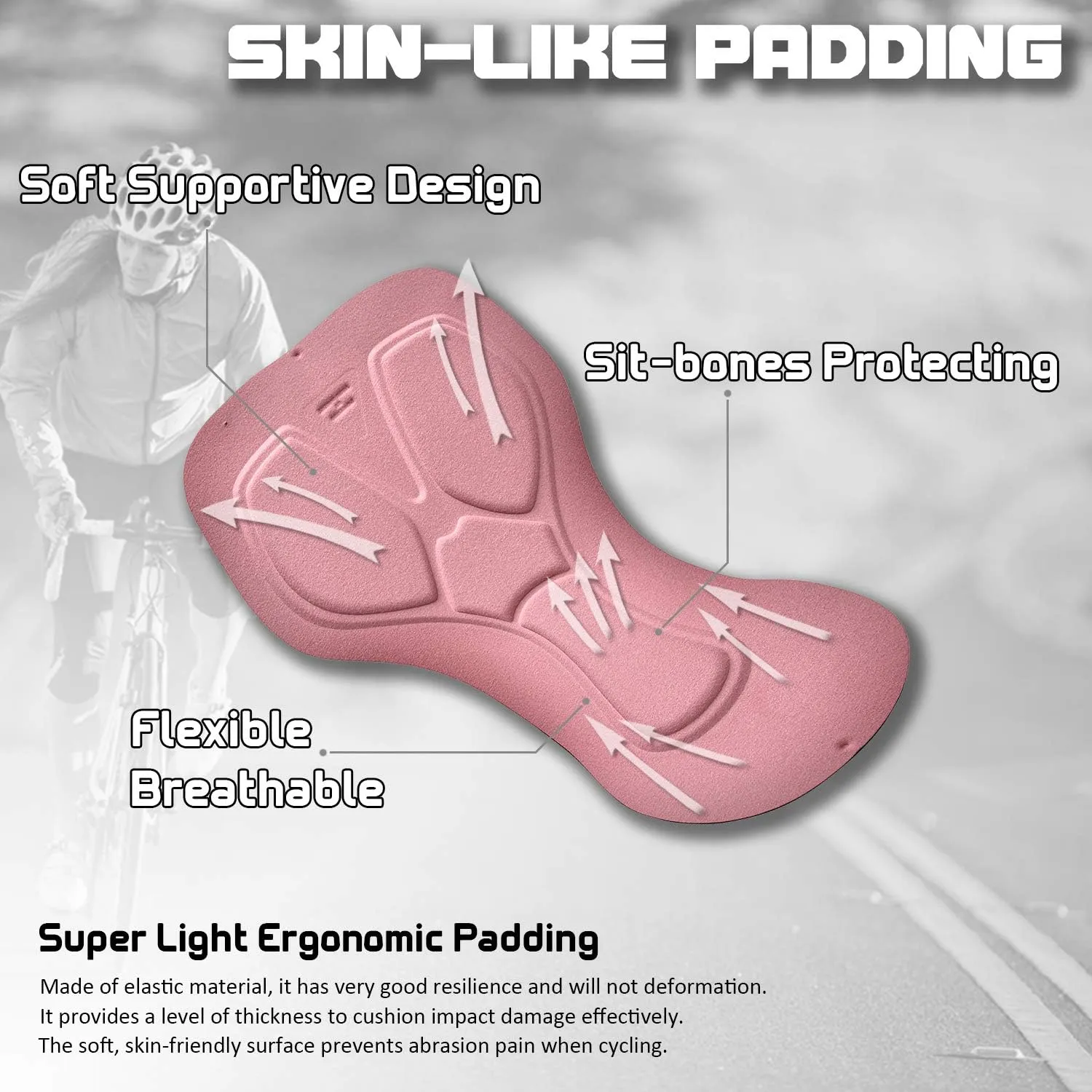 Padded Bike Shorts Women Cycling Underwear Bicycle Biking Biker Short with 4D Padding Super Lightweight Breathable