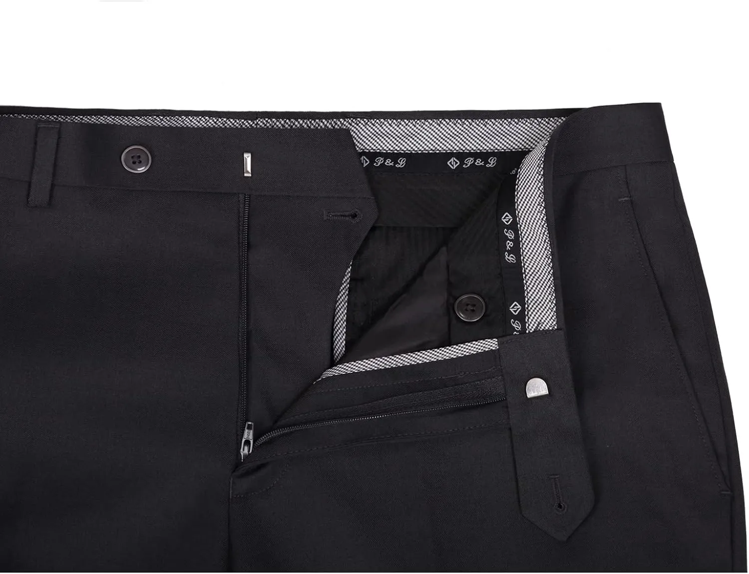 P&L Men's Suit Slim Fit 2 Piece for Business Wedding Prom Premium Jacket Blazer and Flat Pants Set
