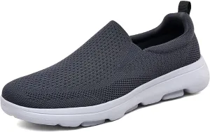 poemlady Men's Casual Slip on Walking Loafer Shoes -Mesh Tennis Work Sneakers