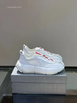 PRADA || 3D Cloudbust Thunder Technical White Sneakers