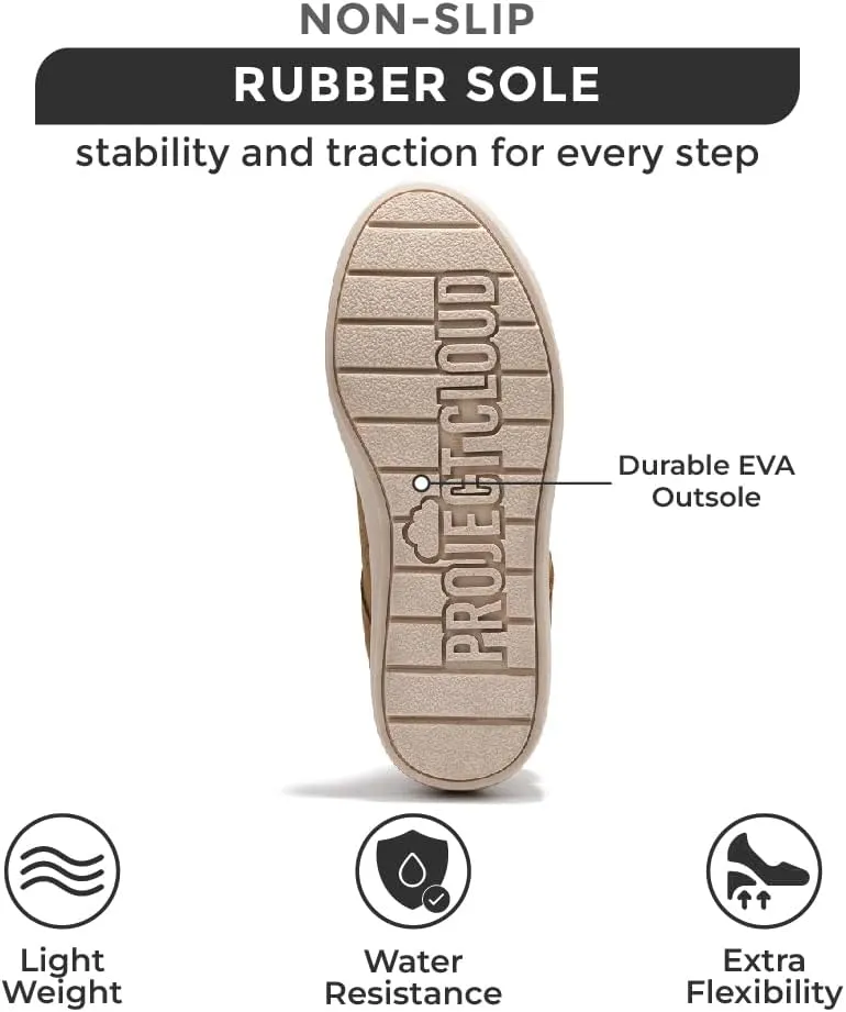 Project Cloud Platform Sneakers for Women - Comfortable Time Off Womens Sneakers - Stylish Lace Up Womens Shoes - Non-Slip Tennis Shoes Women Footwear (Bossy)