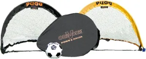 PUGG - 2.5 Foot Small Pop Up Soccer Goal Set - Portable Training Futsal Football Net - The Original Pickup Game Goal (Two Goals & Bag)