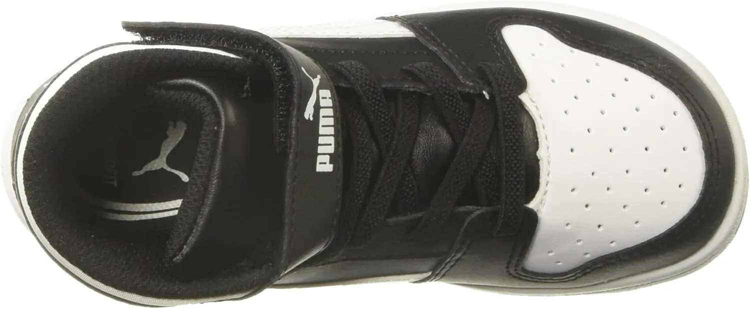 PUMA Kids' Rebound Layup Mid Hook and Loop Sneaker