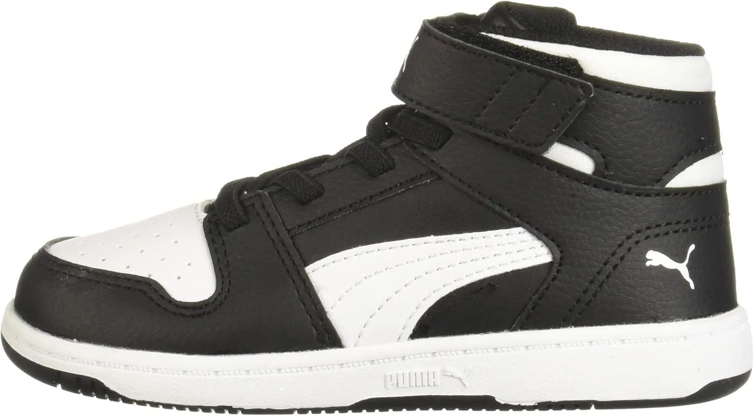 PUMA Kids' Rebound Layup Mid Hook and Loop Sneaker