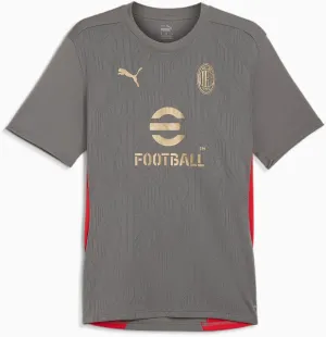 PUMA - Mens ACM Training Jersey, Color Flat Medium Gray/for All Time Red, Size: Small