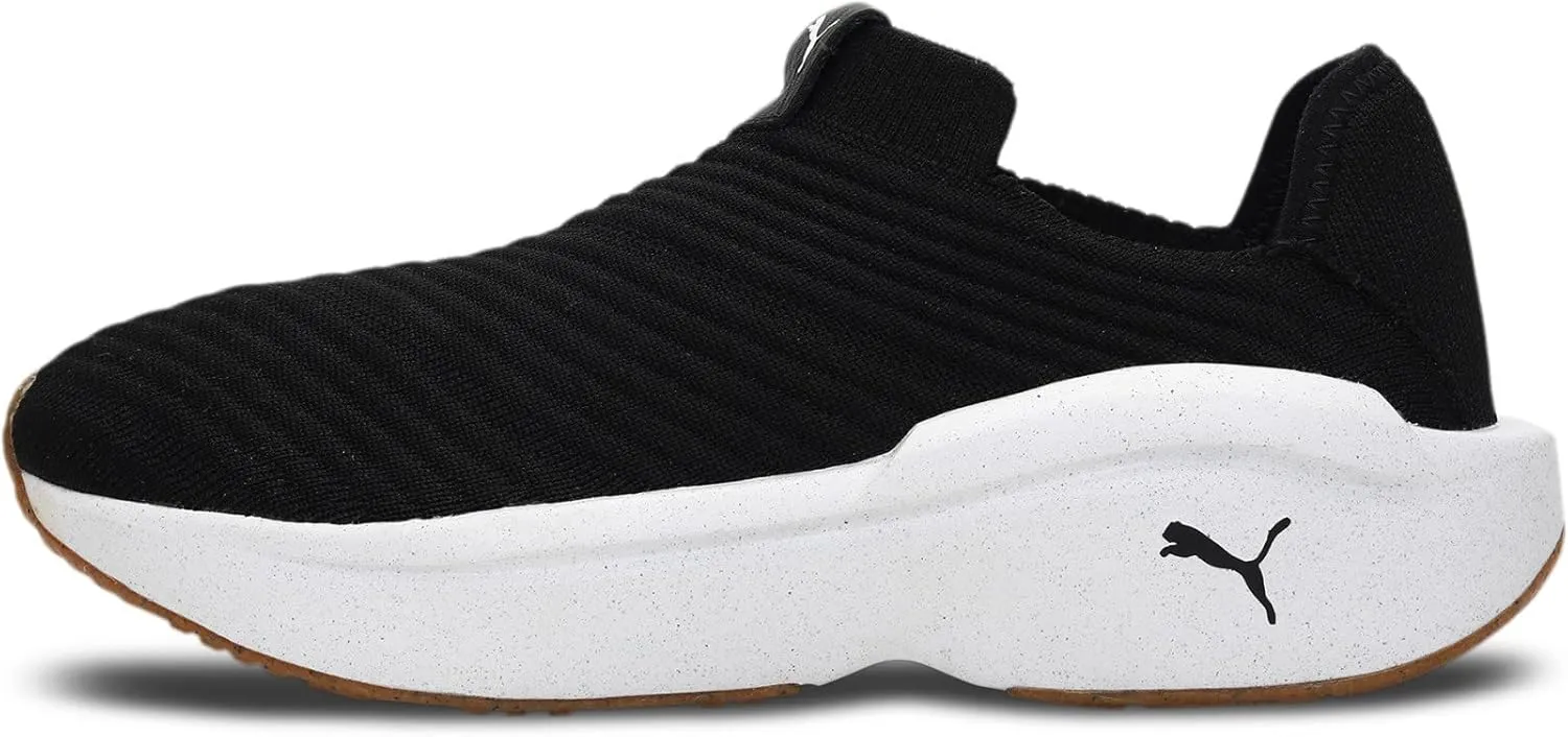 Puma Women's Enlighten Sneaker, Black White, 9