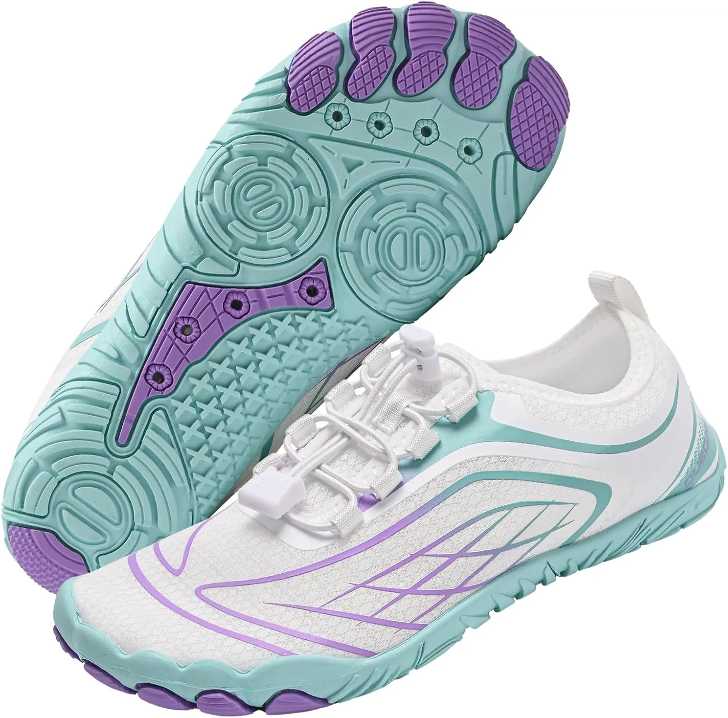 Queday Water Shoes for Women Men Quick Dry Barefoot Shoes Athletic Lightweight Sports Aqua Socks Outdoor Swim Hiking Diving Surf Fishing Walking Kayaking