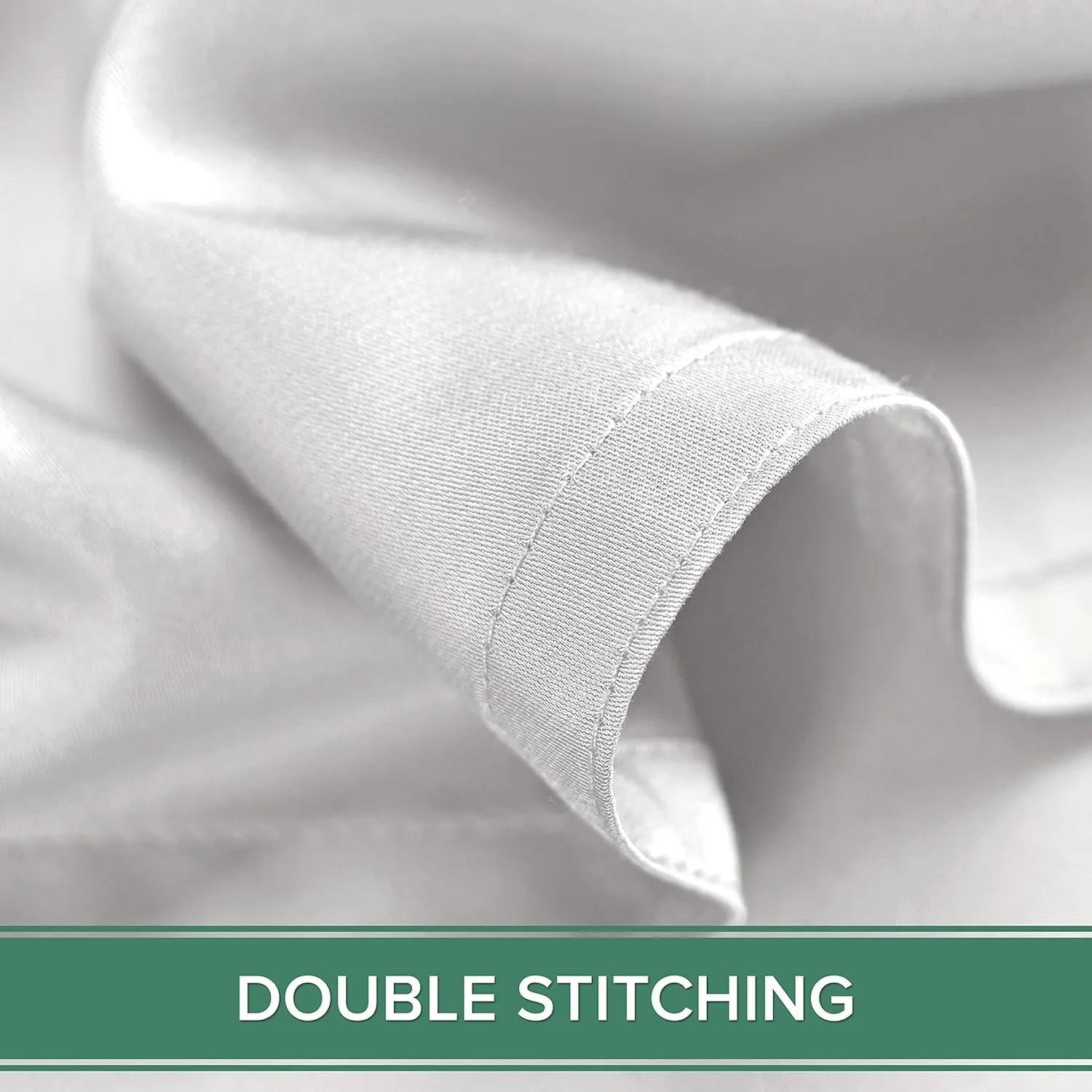 Queen Sheets by Pure Bamboo, Genuine 100% Organic Viscose Derived from Bamboo Bed Sheet Set, Luxuriously Soft & Cooling, Double Stitching, Lifetime Quality Promise (Queen, White)