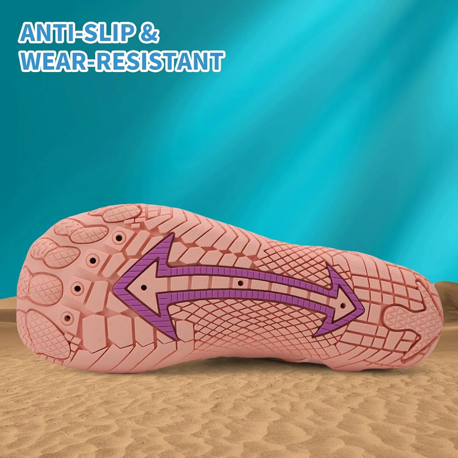 Quick Dry Barefoot Beach & Pool Shoes - Slip-on for Women & Men, Surf, Yoga & Water Sports