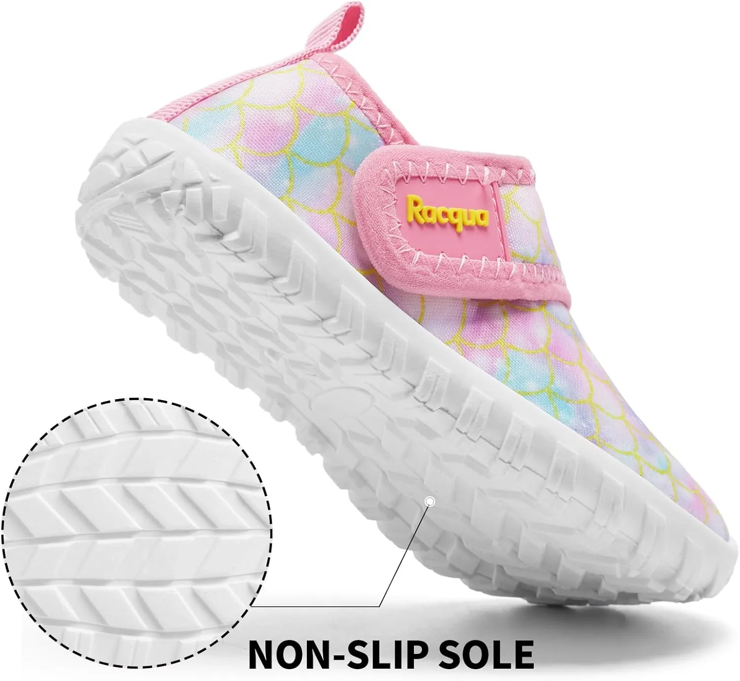 Racqua Toddler Baby Water Shoes Barefoot Quick Dry Swim Sport Pool Aqua Shoes for Boy's Girl's(Baby/Toddler)