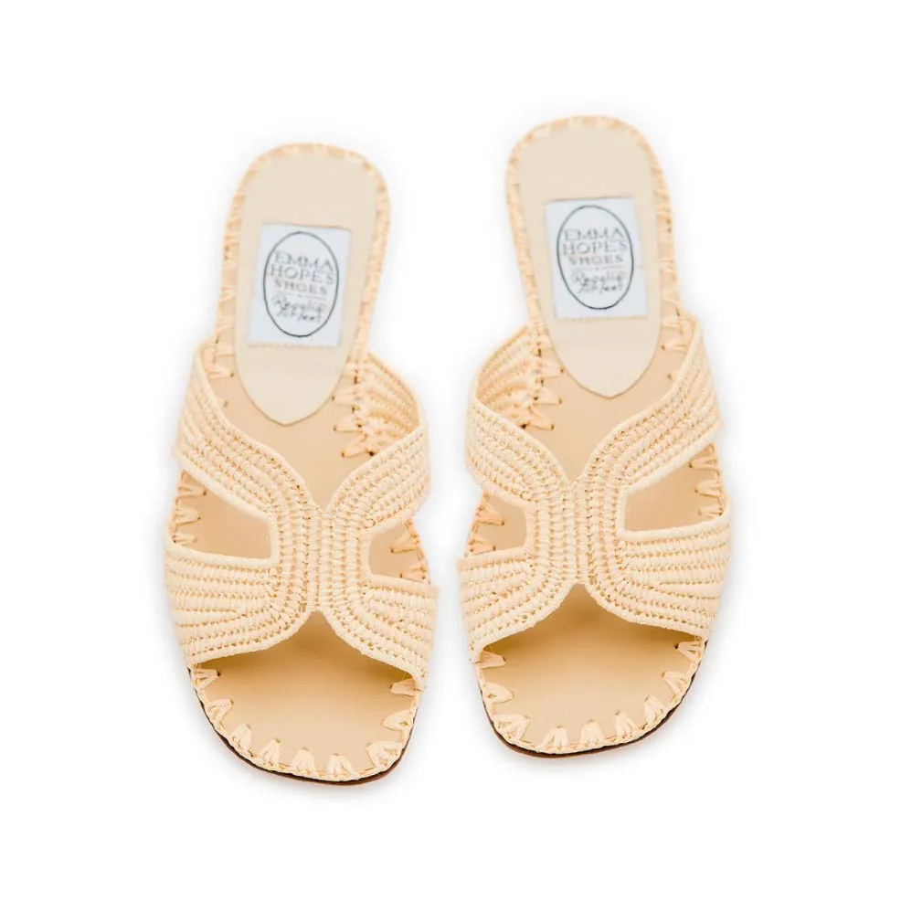 Raffia H Sandal - Natural