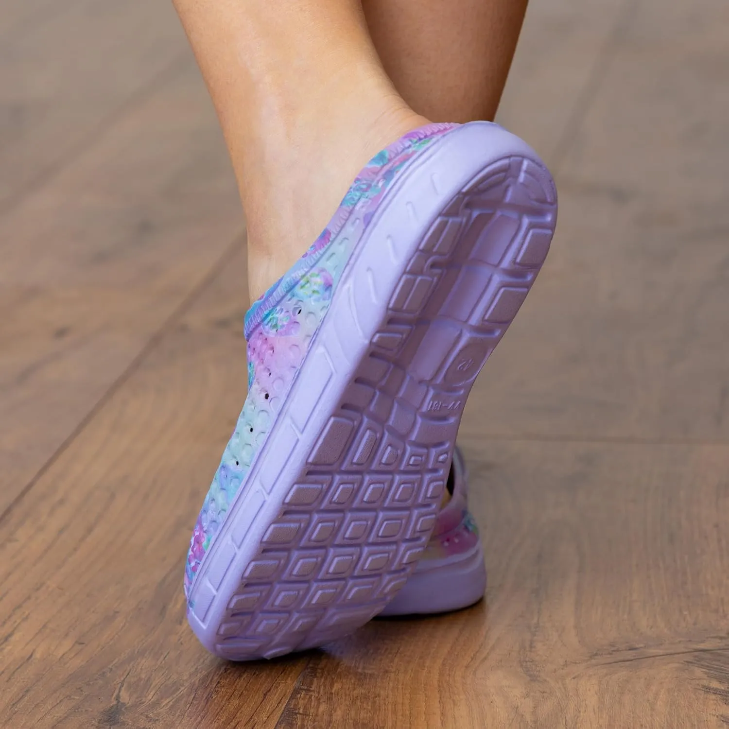 Rainbow Paw Clogs Lightweight Slip On Breathable EVA Water Friendly Quick Dry Durable Animal Lover Shoes Gifts for Women Mom Ladies