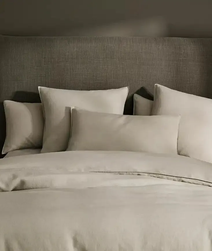 Ravello linen flat sheet sage