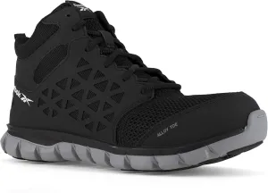 Reebok Mens Sublite Cushion Mid Alloy Toe ESD Work Safety Shoes Casual - Black