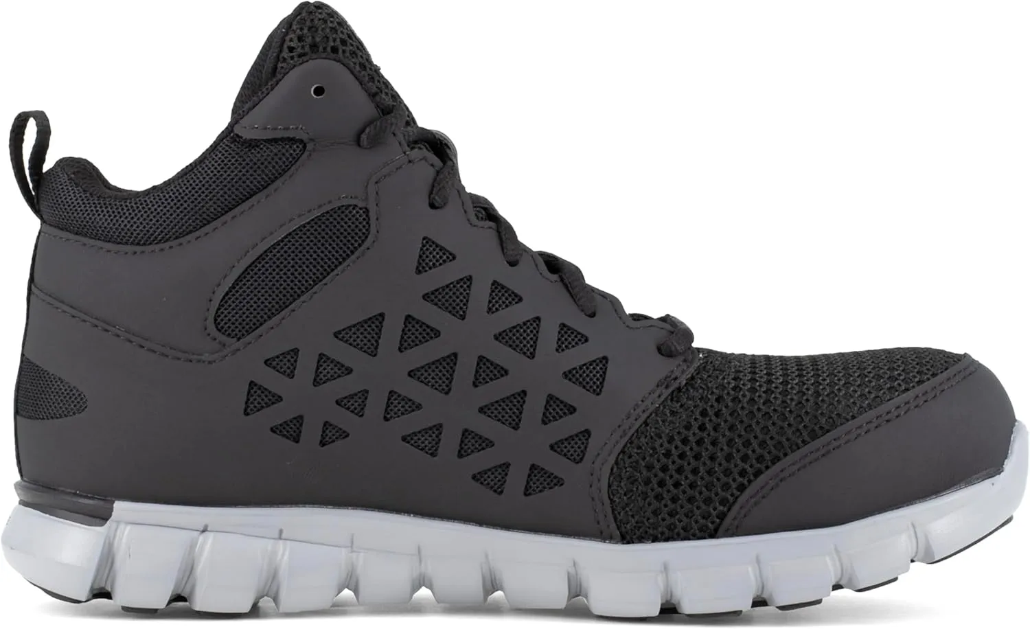 Reebok Mens Sublite Cushion Mid Alloy Toe ESD Work Safety Shoes Casual - Black